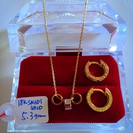 Necklace and Earring Set Bulgari 18K Saudi Gold