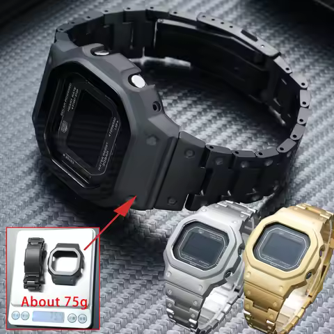 Upgrade case Ultralight Titanium DWH5600 men Watch Watchband For Casio DWH5600 dw h5600 Strap Metal
