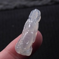 冰種翡翠關聖帝君項鍊 | 裸石 | 天然緬甸玉翡翠A貨 | 送禮