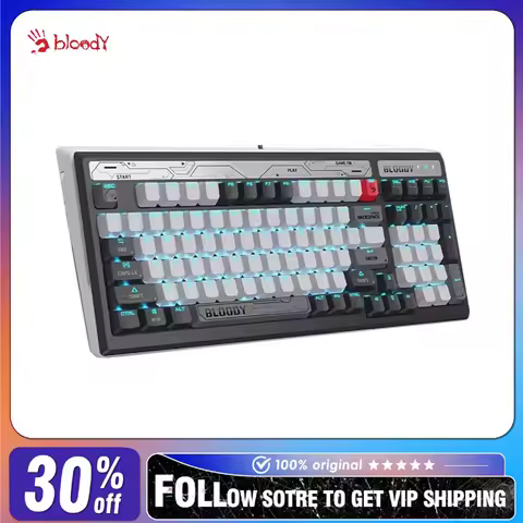 A4tech Bloody LK98-D Wired Mechanical Keyboard Ergonomic Design LED Backlight 98keys PUBG Pc Laptop 