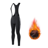 WOSAWE Women Cycling Bib Pant Shockproof 5D Padded Winter Thermal Fleece Windproof Bike Tights