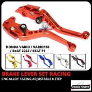 HONDA VARIO125 VARIO150 BEAT Fi BRAKE LEVER CNC ALLOY RACING ADJUSTABLE SHARK POWER