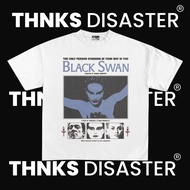 PUTIH HITAM Thnksdisaster | Black SWAN T-Shirt | Combed 24S | Unisex | Grunge | Band | Kpop | Metal | Hardcore | Punk | Aesthetic | Y2k | Oversize T-Shirt | Men Women Adult Children | Bootleg | Black | White