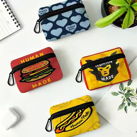 Fashion H-Human M-Made Oxford Cloth Zipper Wallet Multifunctional Hanging Coin Bag For Credit Cards 