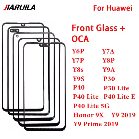 NEW Outer Screen For Huawei P30 P40 Lite E Y6P Y7A Y7P Y8P Y8S Y9 Front Touch Panel LCD Display Glas