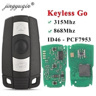 jingyuqin 315/868MHz Keyless-Go Remote Smart Key for BMW 3/5 Series CAS3 X5 X6 Z4 E70 Car ID46 Pcf79