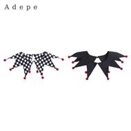 [Adepe] Halloween Clown Collar Premium Easy to Wear Jester Costume Accessories