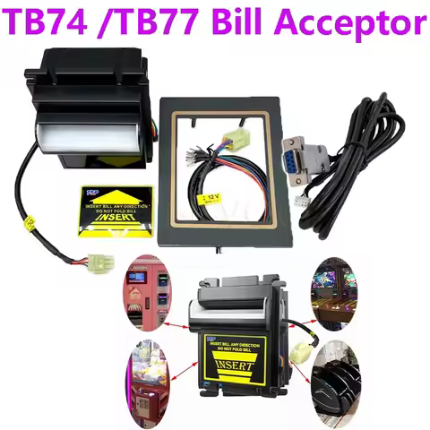 ICT Bill Acceptor Validator Cash Acceptor machine TB74 TB77 Pulse Signal for fishing Game / Crane / 