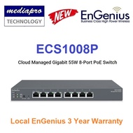 EnGenius ECS1008P Cloud Managed 8-Port Gigabit PoE Switch ( Max 55W ) - Local Engenius Warranty