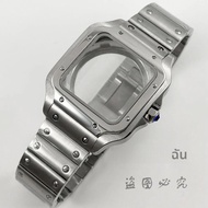 สแควร์ NH35 38 มม.นาฬิกา 316L สแตนเลสนาฬิกากล่อง Santos การปรับเปลี่ยนสําหรับ NH34 NH35 4R35 NH36 NH