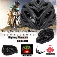 [SG SELLER] Bicycle Bike Helmet Cycling Helmet With LED Adult Helmet Free Size MTB Road Foldable Bike LED Helmet Accesso