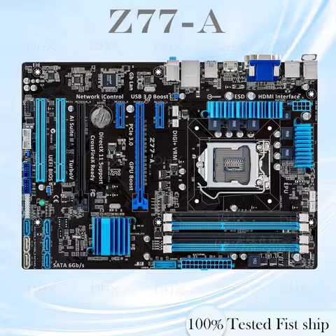 For ASUS Z77-A Motherboard Intel Z77 Socket LGA 1155 DDR3 32G ATX Mainboard 100% Tested Fully Work b