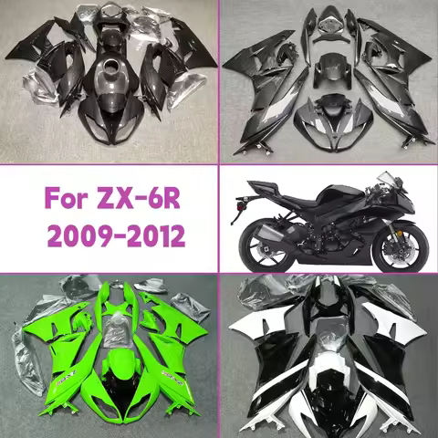 For 2009-2012 Kawasaki ZX 6R Easy Install Fairing Kit Body Work Perfect Fit 09-12 ZX6R ABS Plastic F