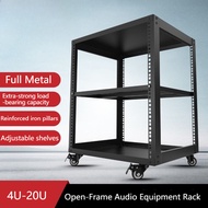 4U-20U Full Metal Amplifier Rack, Audio Equipment Rack, Switch And Server Open Network Cabinet