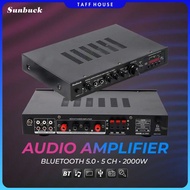 Sunbuck Audio Bluetooth 5.0 Amplifier 5 CH Remote 2000W - AV-298BT