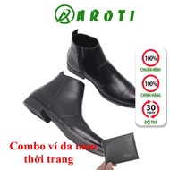 AROTI Chealsea Men's Leather Boots High Quality Beautiful High Quality, Durable Stitched Sole, 3cm H