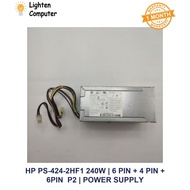 【USED】 HP PRODESK PCC004 240W PSU |  400 600 800 |  G1 G2 SFF |  6 PIN + 4 PIN + 6PIN  P2 |  POWER S