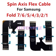 1X Spin Axis Connector Flex Cable For Samsung Galaxy Z Fold 7 6 5 4 3 2 F966 F956 F946 F936 F926 LCD