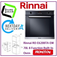 RINNAI RO-E6208TA-EM 8 Function Built-In Oven Extra Large Capacity: 70L  | Express FREE Delivery
