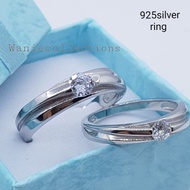 (CR7531)Original 925silver ring(unisex/couple ring)cincin perak tulen