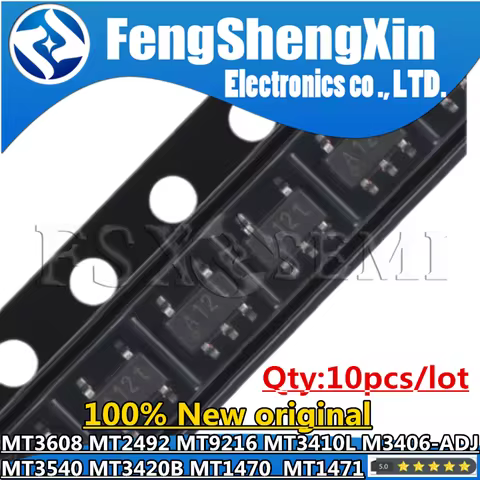 10pcs M3406-ADJ AS15 AS14 SOT23-5 MT3608 B628 MT2492 A616 MT9216 1F9 MT3410L MT3540 B21G MT3420B AS2