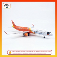 Airbus A321Neo Vietjet Air (Petrolimex) Paper Model Assembly Kit 1/100 Scale High Quality Paper Mate