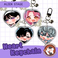 [Muncationary] Heart Keychain Alien Stage Alnst Mizi Sua Ivan Till Fanmerch