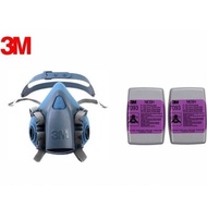 3M 7502 Double FILTER Mask + Cartridge 3M 7093 P100