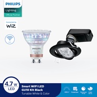 Lampu Philips Smart WiFi LED 4.7W GU10 RGB Kits Hitam