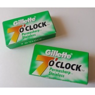 X2 Boxes Gillette 7 O'Clock Double Edge Safety Razor Blade - Permasharp