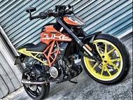 KTM Duke390 SC排氣管 視覺改裝 透明Case蓋 無摔車無事故 小資族二手重機買賣