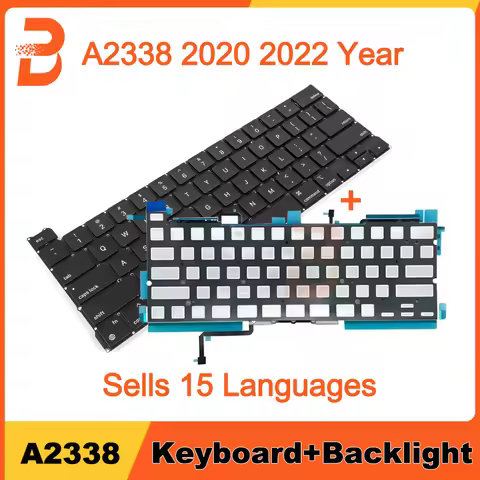 New Laptop Keyboard+Backlight For Macbook Pro Retina 13" A2338 Keyboards 2020 M1 2022 M2 Year