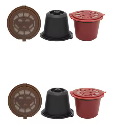 B06B-6 Pcs Refillable Reusable Espresso Capsule For Nespresso Coffee Machine Reusable Capsule Refill