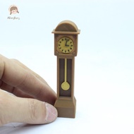 ABongBang Dollhouse Mini Retro Standing Clock Model Miniature Floor Clock Wood Floor Clock Grandfath