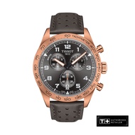 Tissot PRS 516 Chronograph Gent's Grey Leather Strap and Grey Dial Quartz Watch - T131.617.36.082.00