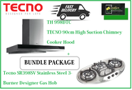 TECNO HOOD AND HOB BUNDLE PACKAGE FOR ( TH 988DTC &amp; SR 398SV) / FREE EXPRESS DELIVERY