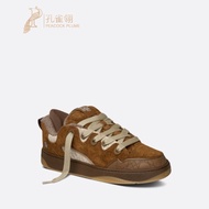 DIOR/DIOR Men's Brown Suede Oblique Printed BY ERL B9S Skateboard Sneakers
