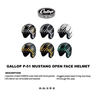 Flying Monkey Club [GALLOP] Safety Helmet P-51 Checkered Chess Retro 3/4