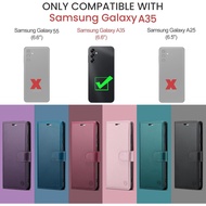 for Samsung Galaxy A35 5G Wallet Case with RFID Blocking Credit Card Holder, PU Leather Folio Flip K