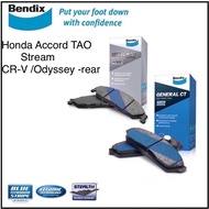 Honda Bendix Rear Brake Pad - Honda Accord TAO/ Stream/ CR-V/ Odyssey