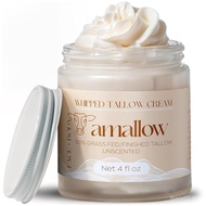 Amallow100%GrassFedBeefTallowforCare-Face+Body-WhippedMoisturizerforSensitive-Lotion,4FL.oz.(Unscent