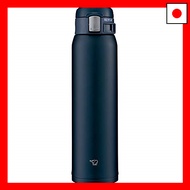 ZOJIRUSHI Water Bottle Direct Drinking [One Touch Open] Stainless Steel Mug 600ml Navy SM-SF60-AD