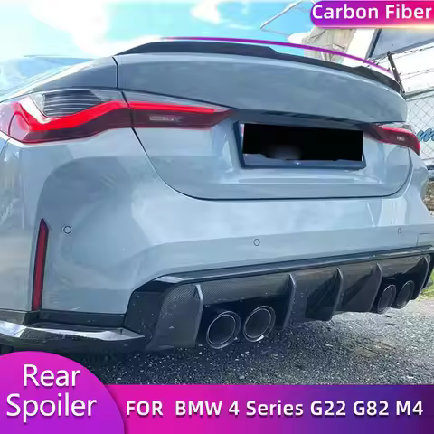 Carbon Fiber Rear Trunk Spoiler Wings for BMW 4 Series G22 G82 M4 Coupe 2-Door 2021-2023 Car Rear Sp