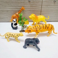 TGA Zoo Animal Collection 526-2 Wild Animal Toys Lion Gorilla Giraffe Panda Tiger Cheetah