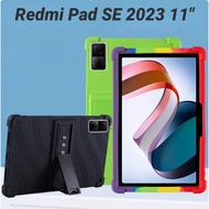 Xiaomi Redmi Pad SE Tablet Holder 11 Inch Soft Tablet Cover Silicone Hard Plastic Kickstand Case Protective Shell