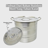 ROSH STEAMER STAINLESS STEAM POT 16QT 8 LITER 25CM THICK ANTI-RUST ORIGINAL MULTIPURPOSE POT
