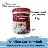 New Vinilex Cat Tembok 5 kg Nippon Paint Interior dan Eksterior Putih