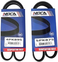 MOCA 4PK0895 5PK875 Serpentine Belts Fit 1999-2007 for Subaru Impreza 2.5L (to 01/10/07) & 2002-2005