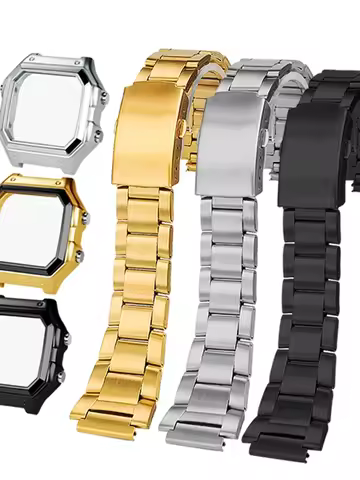 AE1200 Upgrade steel Case Mod kit for Casio AE-1200WH AE-1300 metal bezel shell bands Glass waterpro