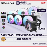 DarkFlash WAVE DV 360S ARGB LIQUID CPU COOLER WITH IPS LED SCREEN - BLACK /WHITE